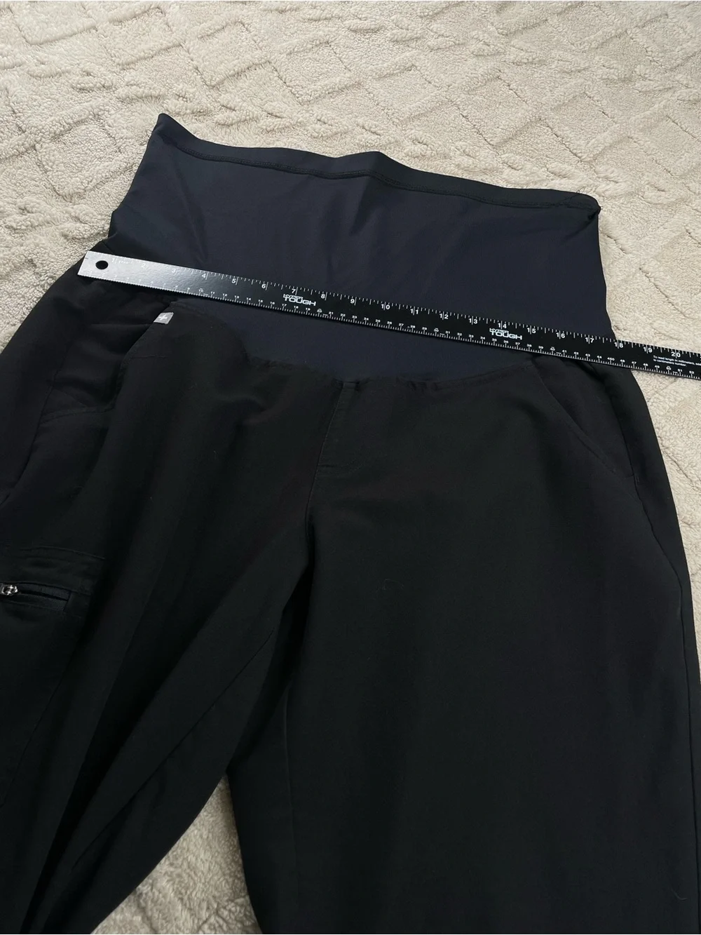 Figs Black Maternity Jogger Pants w/ Stretch Panel ~ Size Large‎ ~ Medical Staff
